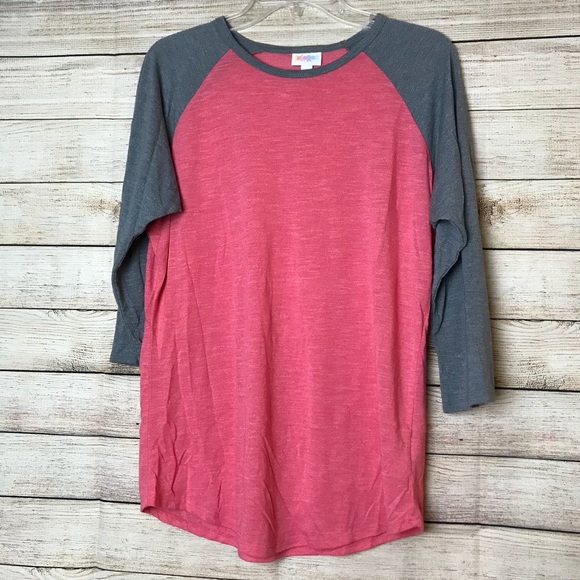 Pink and gray medium Lularoe Randy - Picture 2 of 4